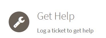 Screenshot of Get Help button on support portal