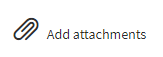 Screenshot of Add attachments button from support portal